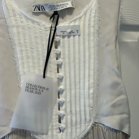 COPY - ZARA  Limited Edition Mulberry Silk/viscose pleated maxi dress size medi… - Picture 12 of 12